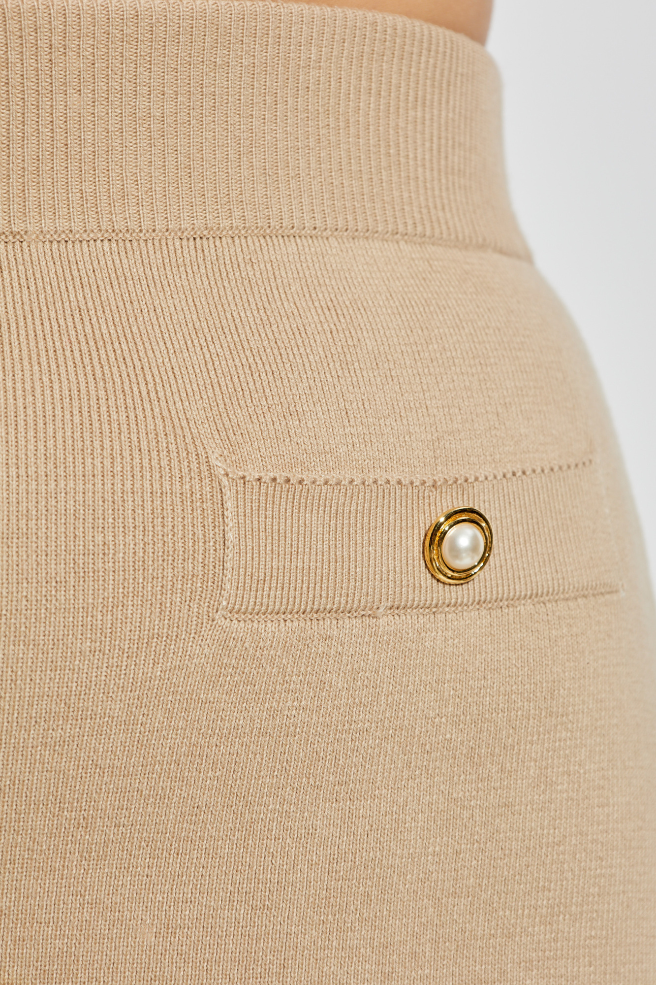 Beige Skirt with decorative pockets Alessandra Rich - Vitkac